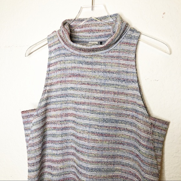 Akemi + Kin | Mock Neck Striped Sleeveless Dress S - Picture 3 of 7